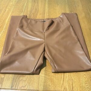 Rachel Zoe Brown Faux Leather leggings size 6